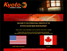 Tablet Screenshot of kyotosushibar.com